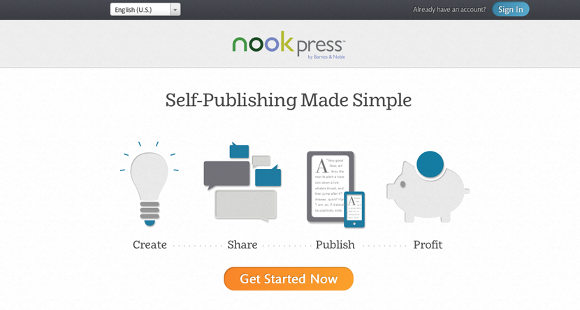Nook Press home page