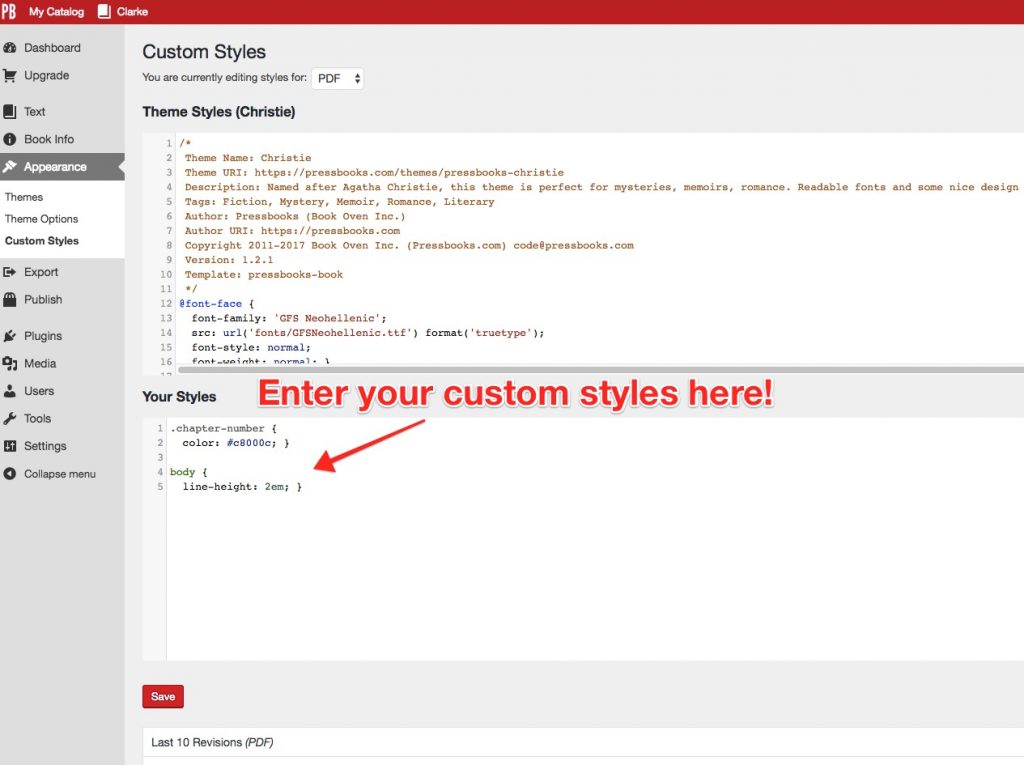 Customizing Your Exports With Custom Styles – Pressbooks User Guide